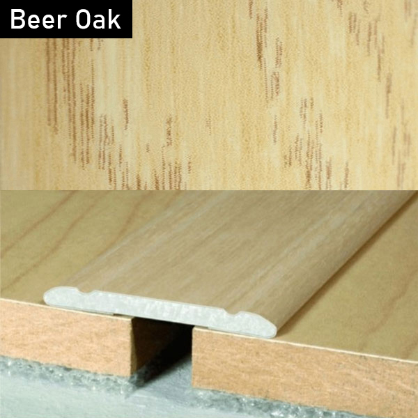 Aluminium Self-Adhesive Wood Effect Door Threshold Floor Trim