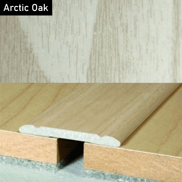 Aluminium Self-Adhesive Wood Effect Door Threshold Floor Trim