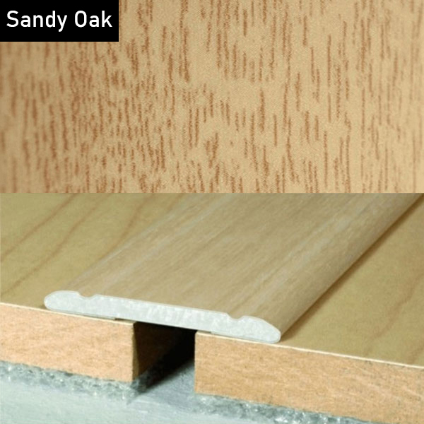 Aluminium Self-Adhesive Wood Effect Door Threshold Floor Trim