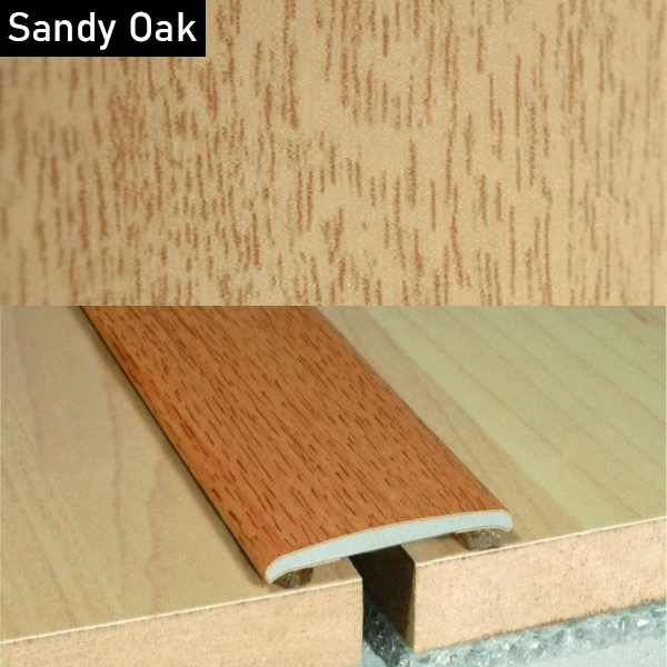 Aluminium Self-Adhesive Wood Effect Flat Door Threshold Strip
