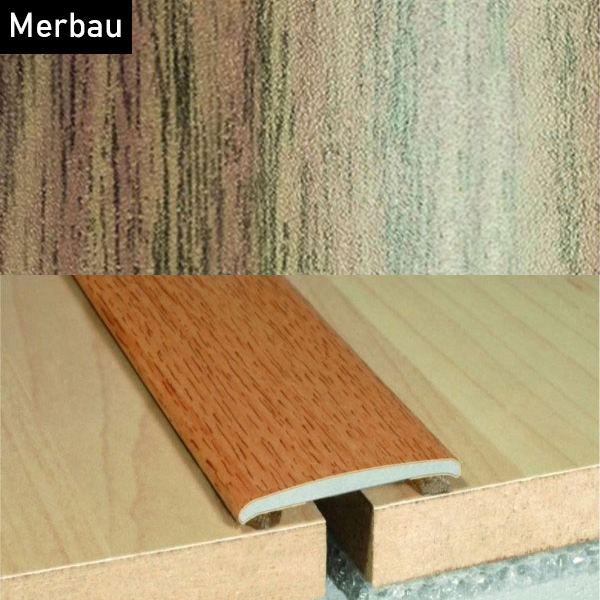 Aluminium Self-Adhesive Wood Effect Flat Door Threshold Strip