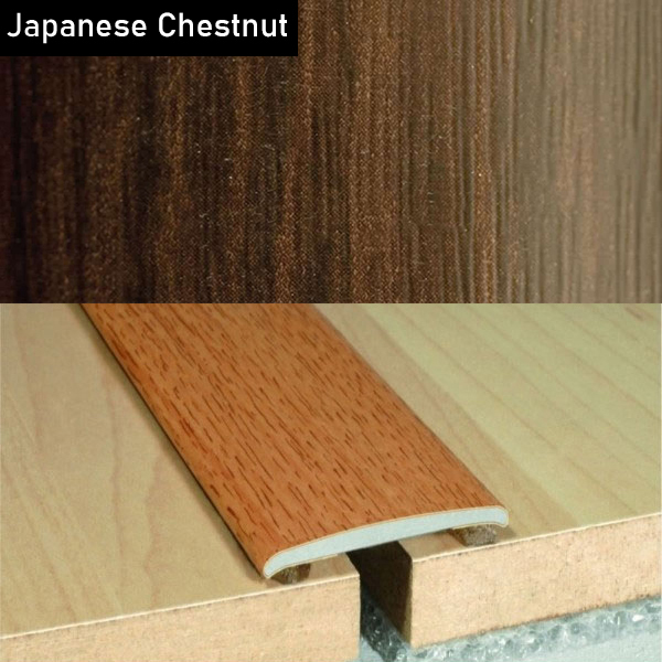 Aluminium Self-Adhesive Wood Effect Flat Door Threshold Strip