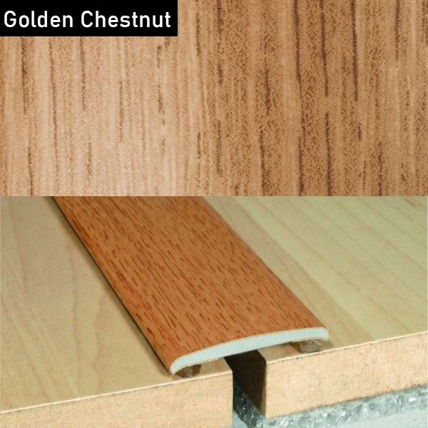Aluminium Self-Adhesive Wood Effect Flat Door Threshold Strip