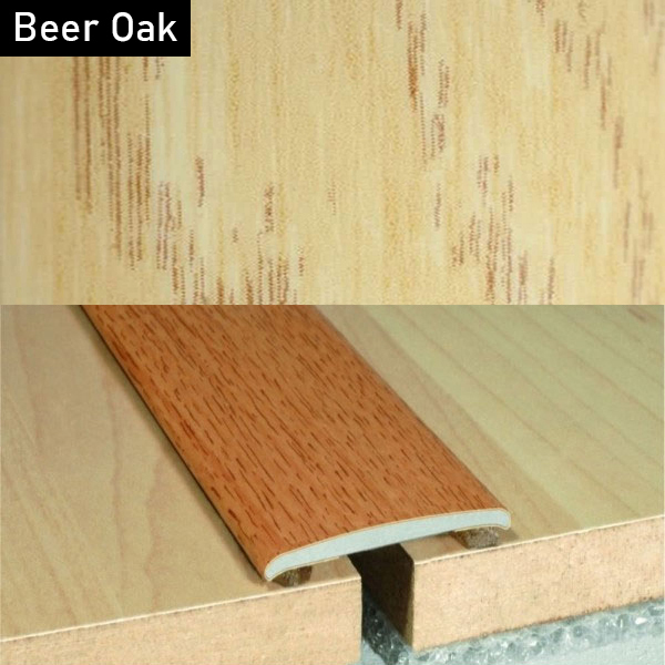 Aluminium Self-Adhesive Wood Effect Flat Door Threshold Strip