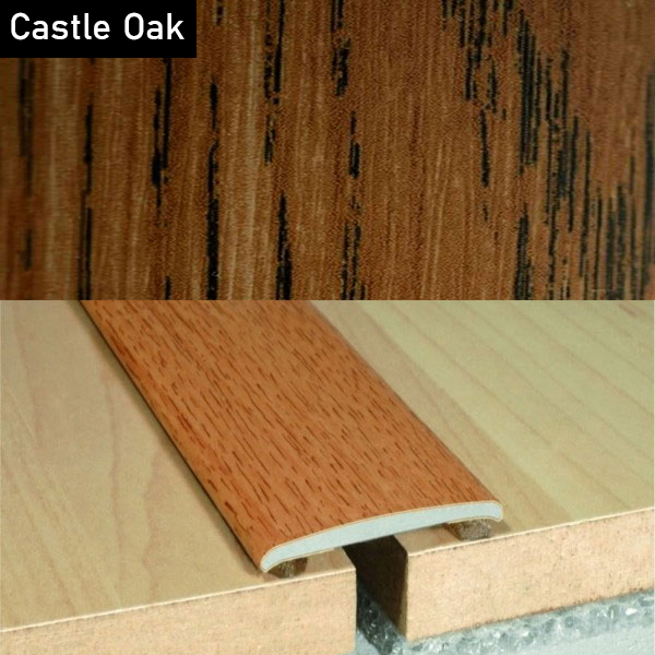 Aluminium Self-Adhesive Wood Effect Flat Door Threshold Strip