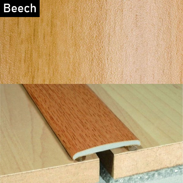 Aluminium Self-Adhesive Wood Effect Flat Door Threshold Strip