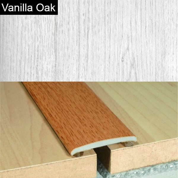 Aluminium Self-Adhesive Wood Effect Flat Door Threshold Strip