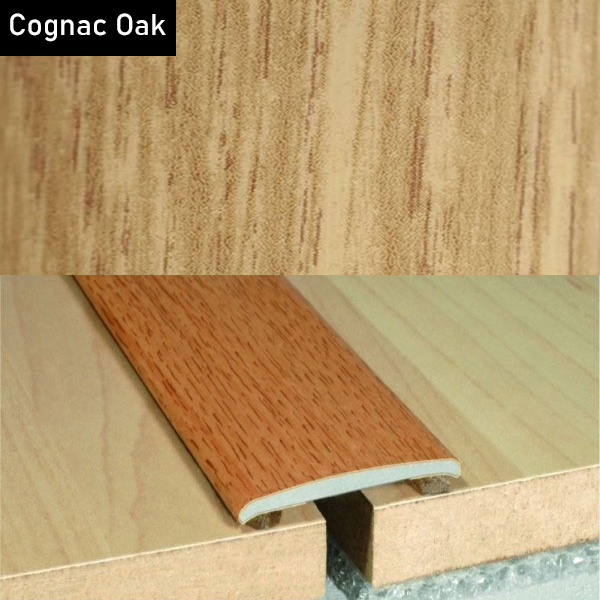 Aluminium Self-Adhesive Wood Effect Flat Door Threshold Strip