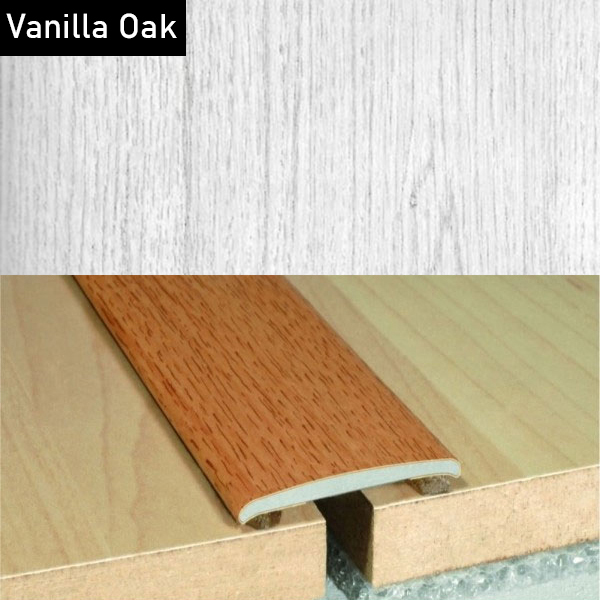 Aluminium Self-Adhesive Wood Effect Flat Door Threshold Strip