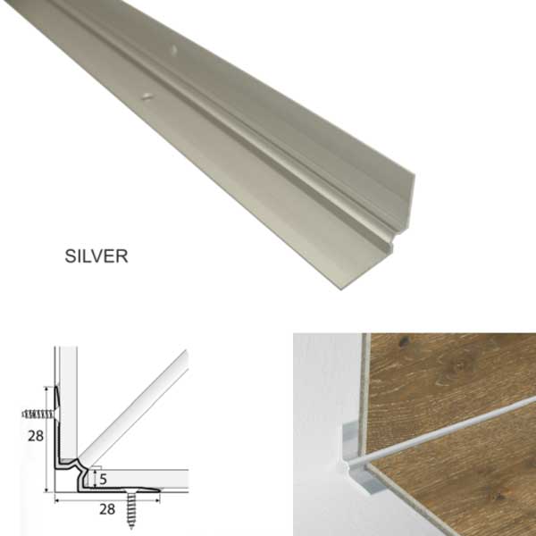 Aluminium Stairs Nosing For Inner corner Luxury Click Vinyl Flooring