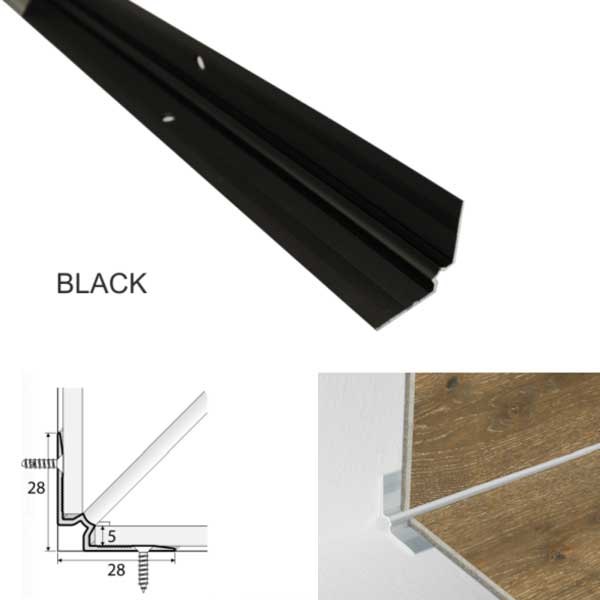 Aluminium Stairs Nosing For Inner corner Luxury Click Vinyl Flooring