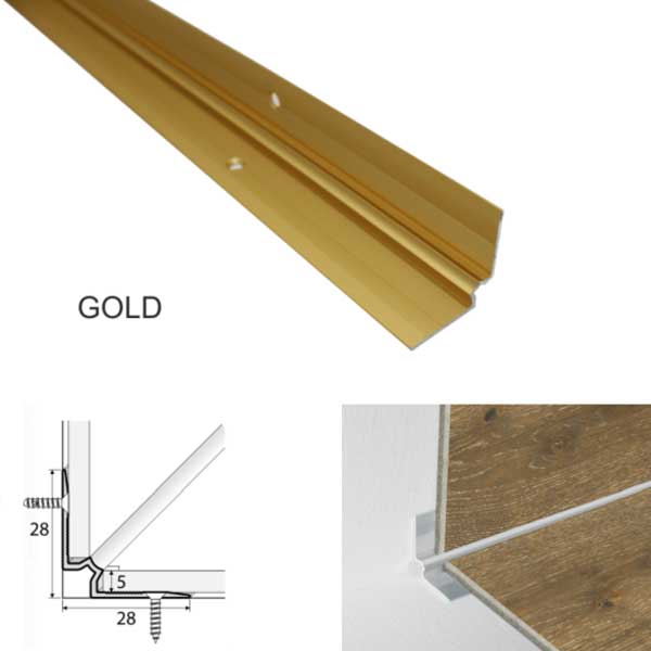 Aluminium Stairs Nosing For Inner corner Luxury Click Vinyl Flooring