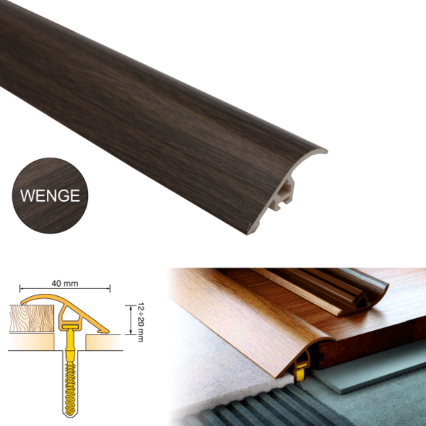 Aluminium UPVC Wood Effect Door Threshold Trim for Floor