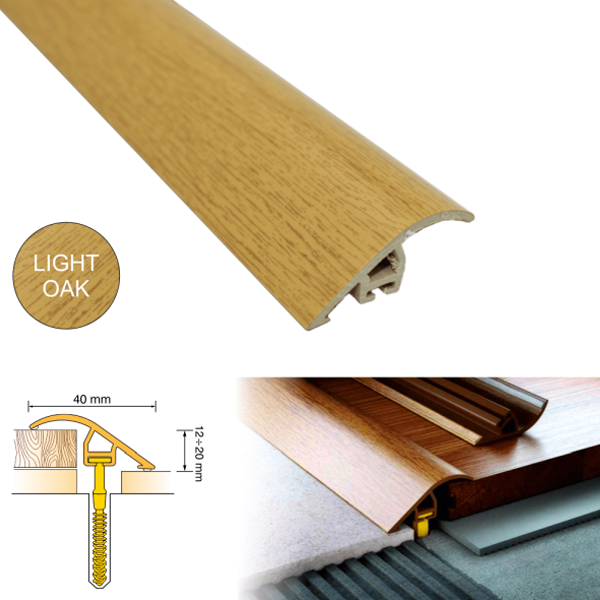 Aluminium UPVC Wood Effect Door Threshold Trim for Floor