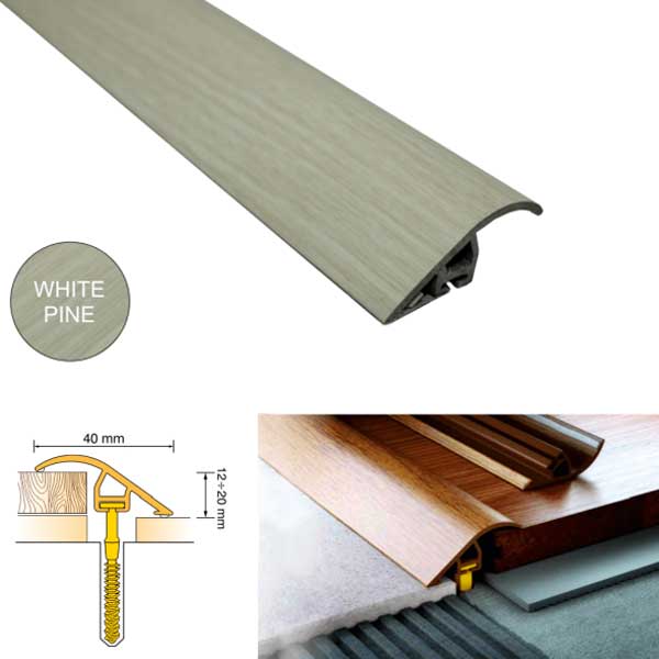 Aluminium UPVC Wood Effect Door Threshold Trim for Floor