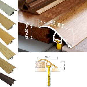 Aluminium UPVC Wood Effect Door Threshold Trim for Floor