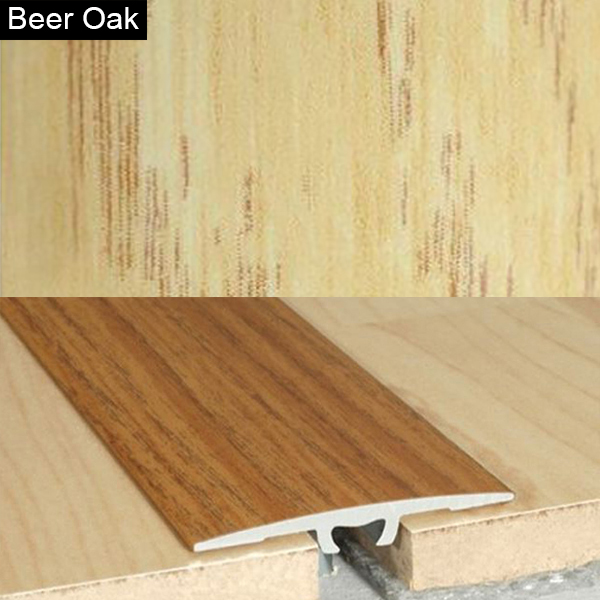 Aluminium Wood Effect Door Threshold Floor Bar Edge Trim