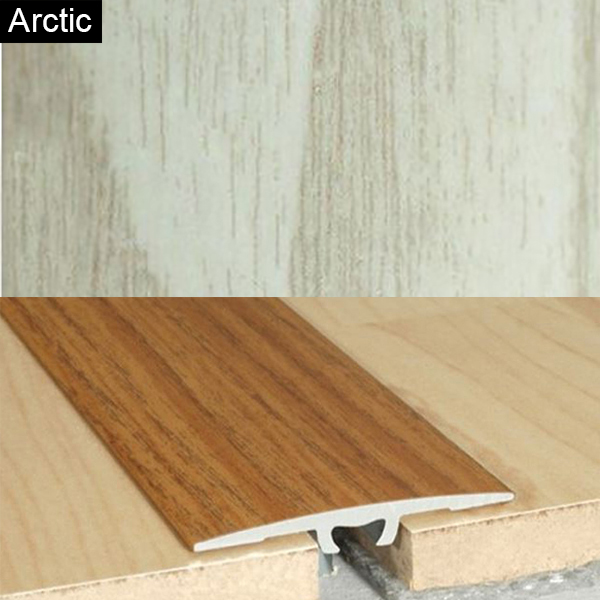 Aluminium Wood Effect Door Threshold Floor Bar Edge Trim
