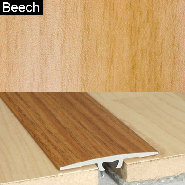 Aluminium Wood Effect Door Threshold Floor Bar Edge Trim