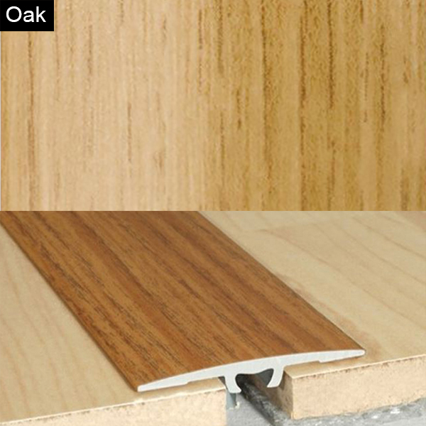 Aluminium Wood Effect Door Threshold Floor Bar Edge Trim