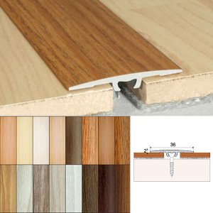 Aluminium Wood Effect Door Threshold Floor Bar Edge Trim