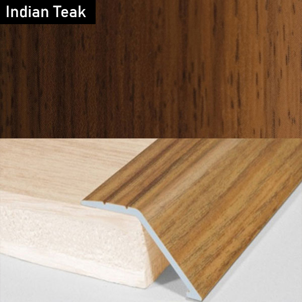 Aluminium Wood Effect Door Threshold Ramp Trim for Carpet and Floor