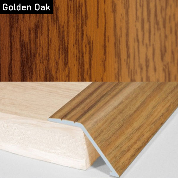 Aluminium Wood Effect Door Threshold Ramp Trim for Carpet and Floor