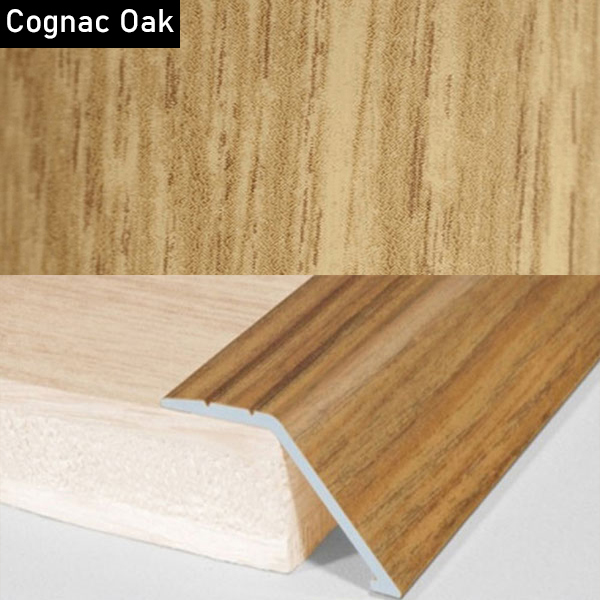 Aluminium Wood Effect Door Threshold Ramp Trim for Carpet and Floor