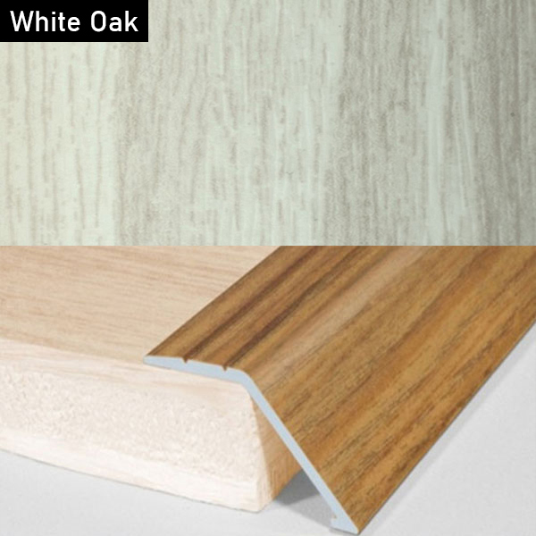 Aluminium Wood Effect Door Threshold Ramp Trim for Carpet and Floor