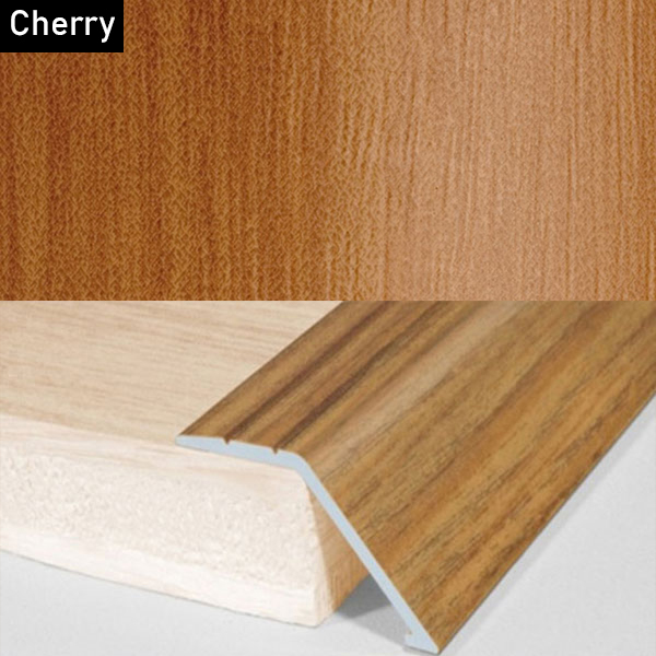 Aluminium Wood Effect Door Threshold Ramp Trim for Carpet and Floor