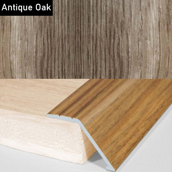 Aluminium Wood Effect Door Threshold Ramp Trim for Carpet and Floor