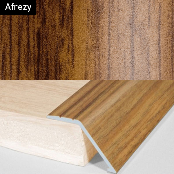 Aluminium Wood Effect Door Threshold Ramp Trim for Carpet and Floor