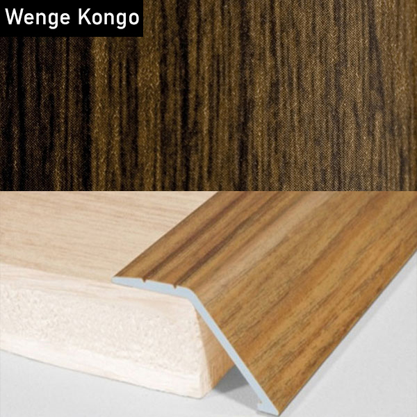 Aluminium Wood Effect Door Threshold Ramp Trim for Carpet and Floor