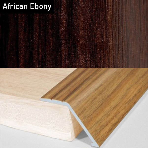 Aluminium Wood Effect Door Threshold Ramp Trim for Carpet and Floor