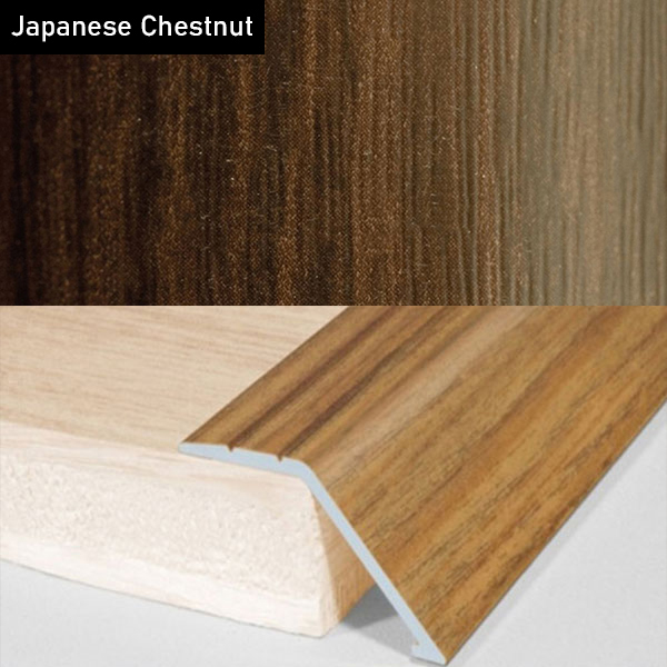 Aluminium Wood Effect Door Threshold Ramp Trim for Carpet and Floor