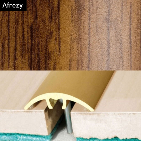 Aluminium Wood Effect Door Threshold Strip for Laminate and Carpet