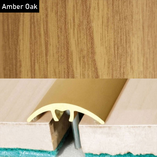 Aluminium Wood Effect Door Threshold Strip for Laminate and Carpet