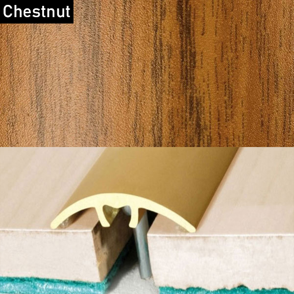 Aluminium Wood Effect Door Threshold Strip for Laminate and Carpet