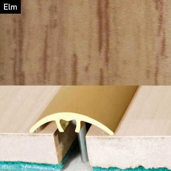 Aluminium Wood Effect Door Threshold Strip for Laminate and Carpet