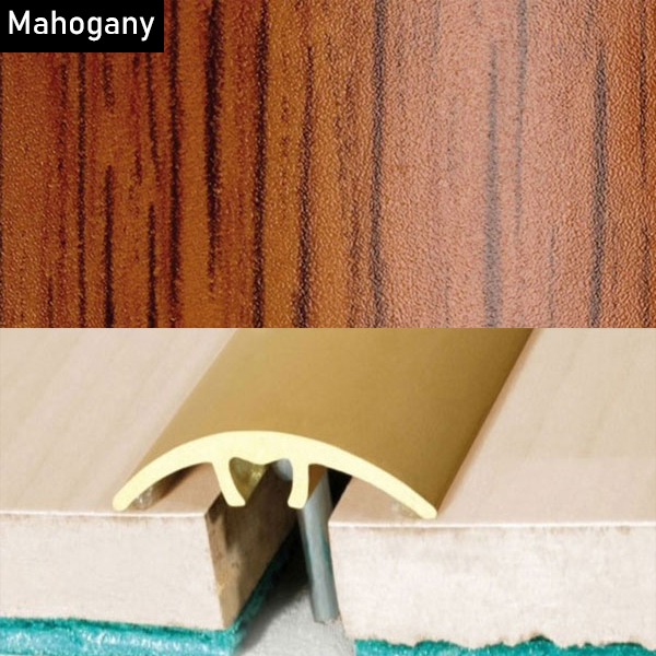 Aluminium Wood Effect Door Threshold Strip for Laminate and Carpet