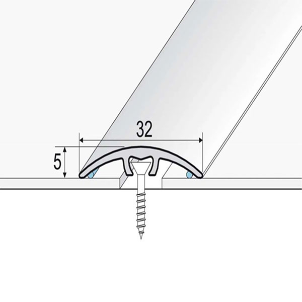 Aluminium Wood Effect Door Threshold Strip for Laminate and Carpet