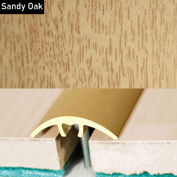 Aluminium Wood Effect Door Threshold Strip for Laminate and Carpet