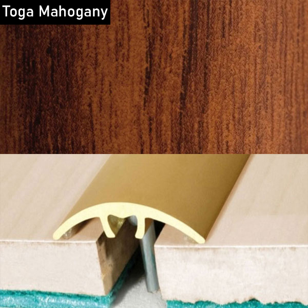 Aluminium Wood Effect Door Threshold Strip for Laminate and Carpet