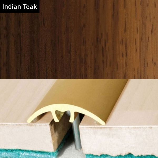 Aluminium Wood Effect Door Threshold Strip for Laminate and Carpet