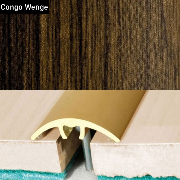 Aluminium Wood Effect Door Threshold Strip for Laminate and Carpet