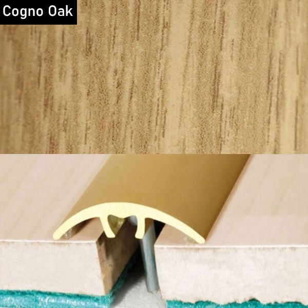 Aluminium Wood Effect Door Threshold Strip for Laminate and Carpet