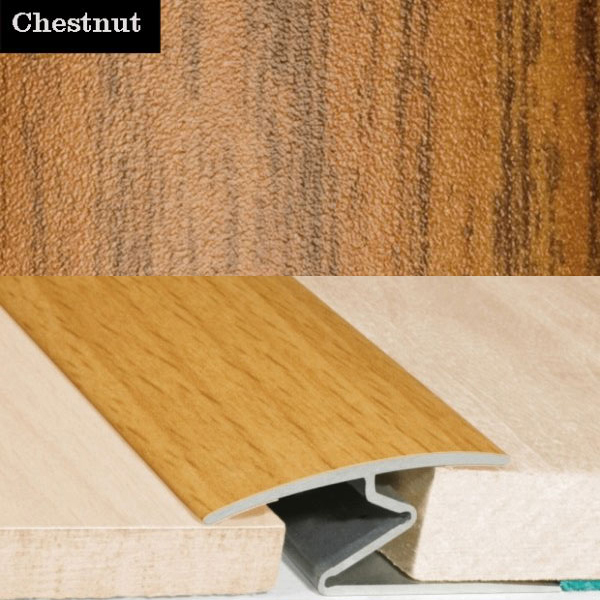 Aluminium Wood Effect Door Thresholds For Vinyl, Laminate & Wooden Floors