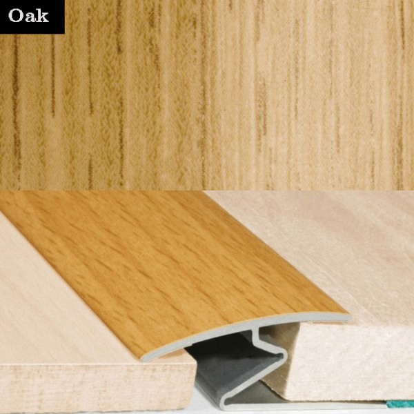 Aluminium Wood Effect Door Thresholds For Vinyl, Laminate & Wooden Floors