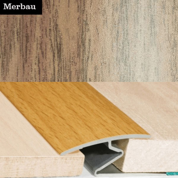 Aluminium Wood Effect Door Thresholds For Vinyl, Laminate & Wooden Floors