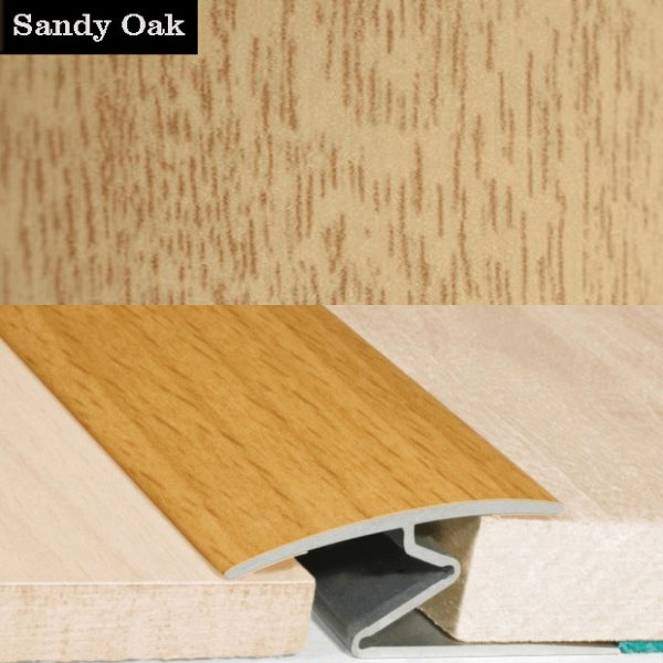 Aluminium Wood Effect Door Thresholds For Vinyl, Laminate & Wooden Floors